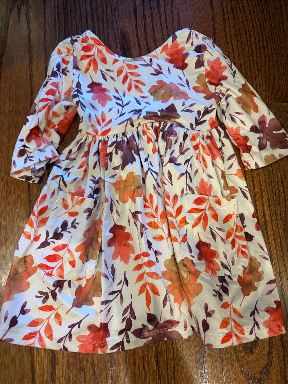 Mila & rose fall leaves twirl dress